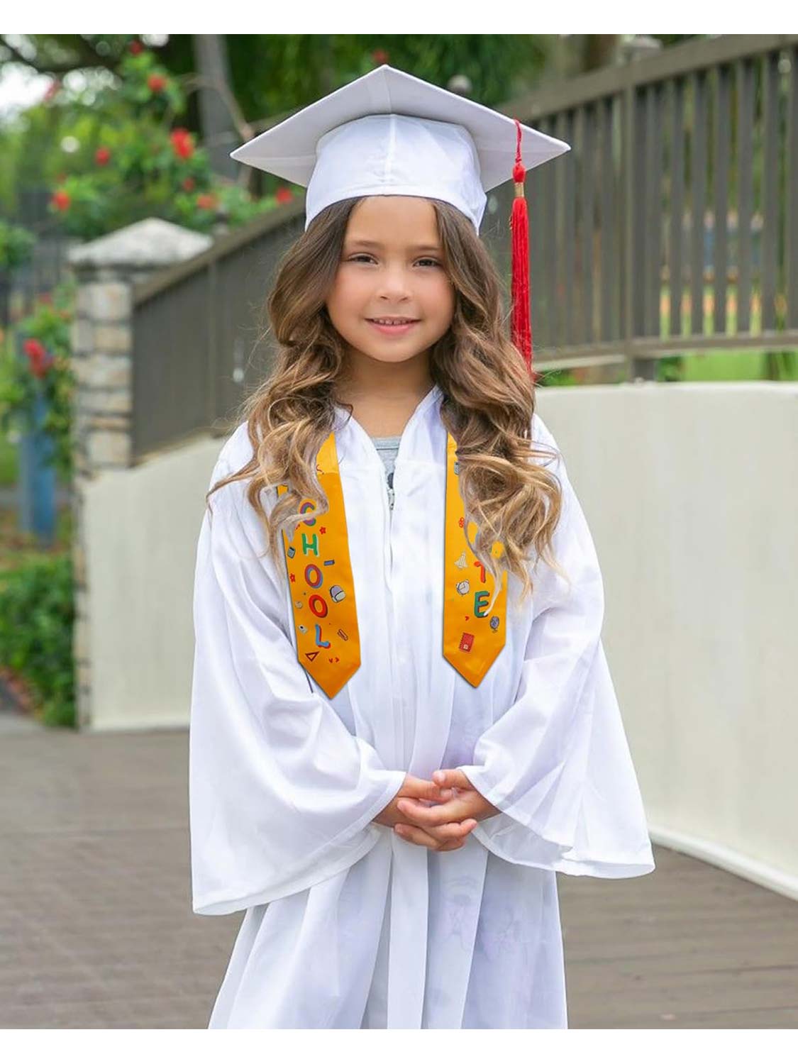 Preschool Graduation Stole Printed Kids Sash - 4 Colors Available