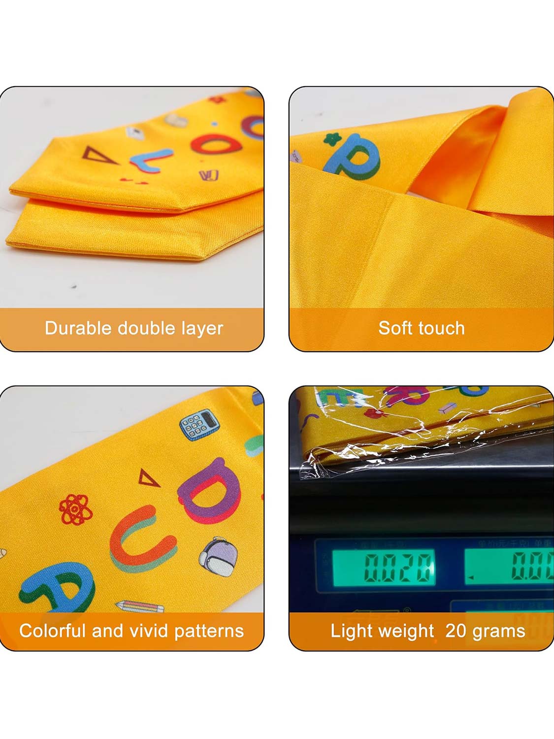 Preschool Graduation Stole Printed Kids Sash - 4 Colors Available