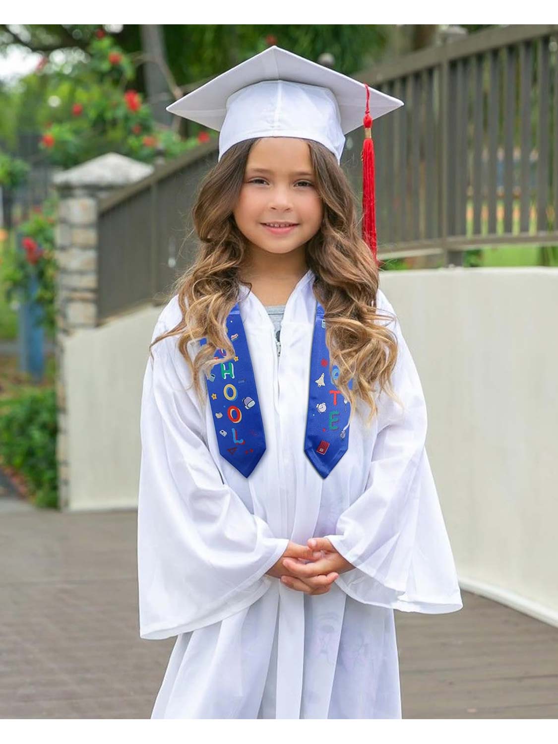 Preschool Graduation Stole Printed Kids Sash - 4 Colors Available