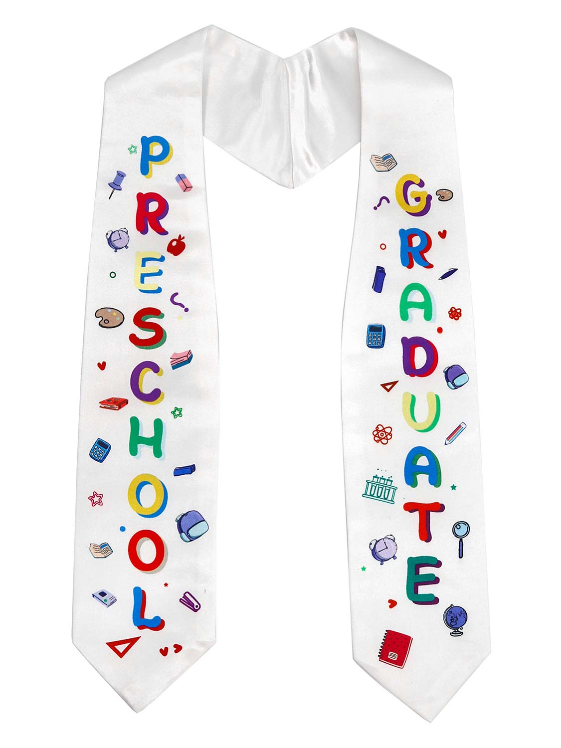 Preschool Graduation Stole Printed Kids Sash - 4 Colors Available