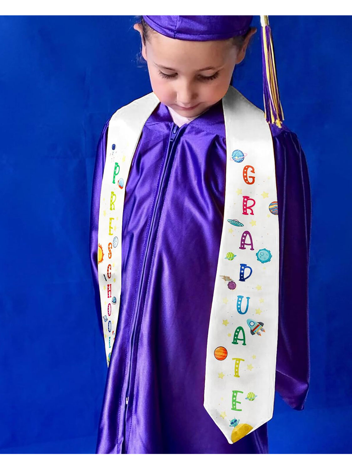 Kindergarten Preschool Class of 2025 Graduation Stole Sash for Kids