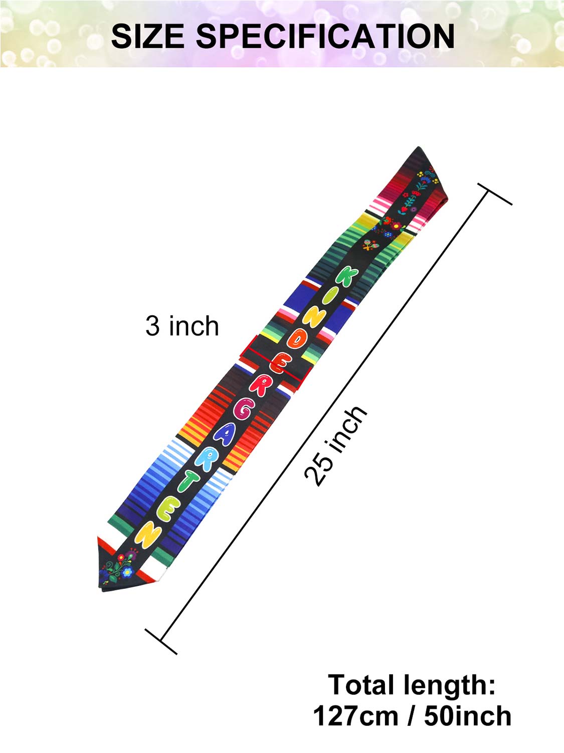 Mexican Preschool Kindergarten Graduation Stole