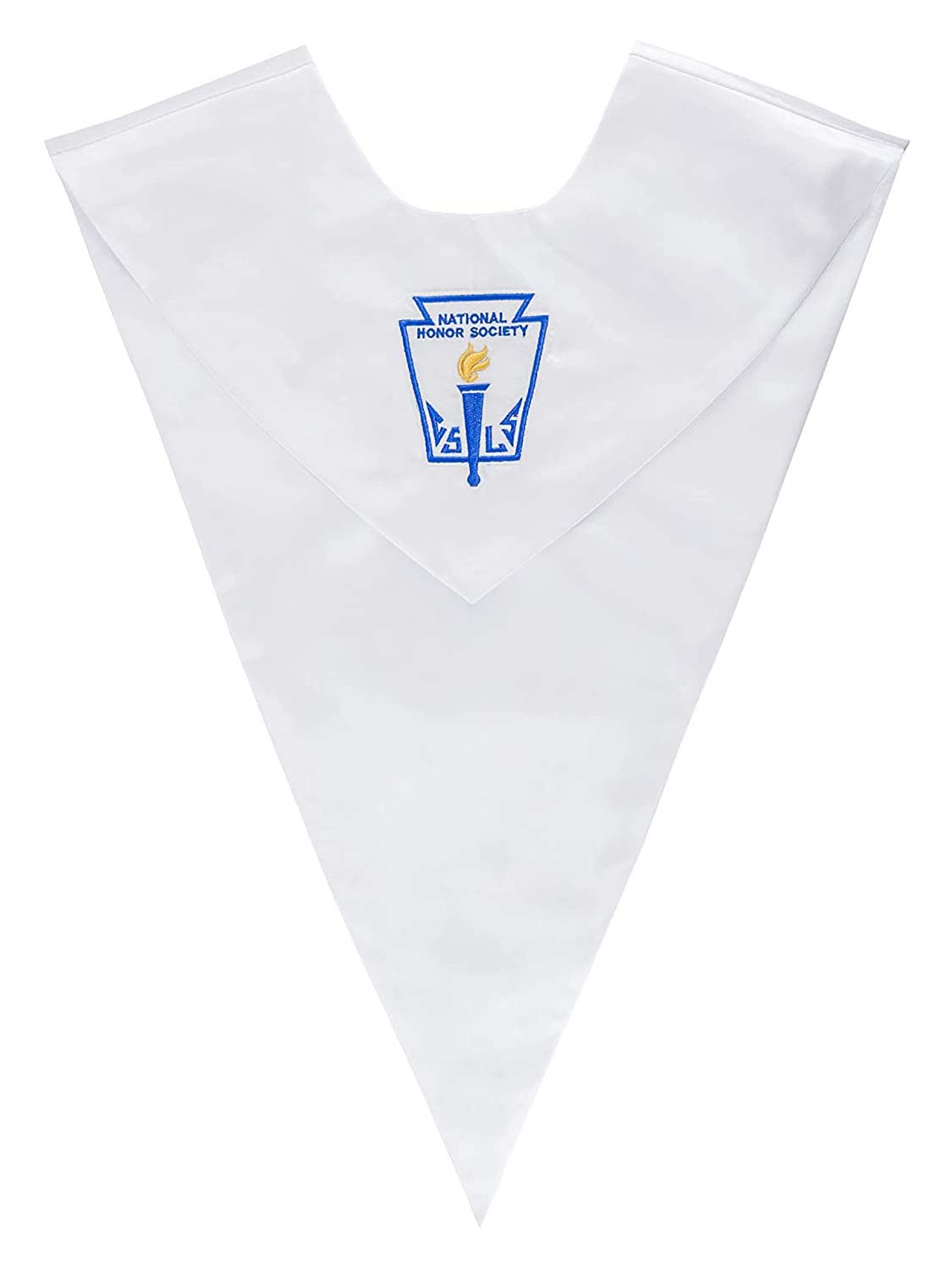 Unisex Adult V-Shaped Graduation Stole With Embroidered NATIONAL HONOR SOCIETY Patch