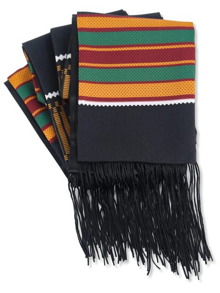 Kente Graduation Sash with Black Tassel - 2 Styles Available