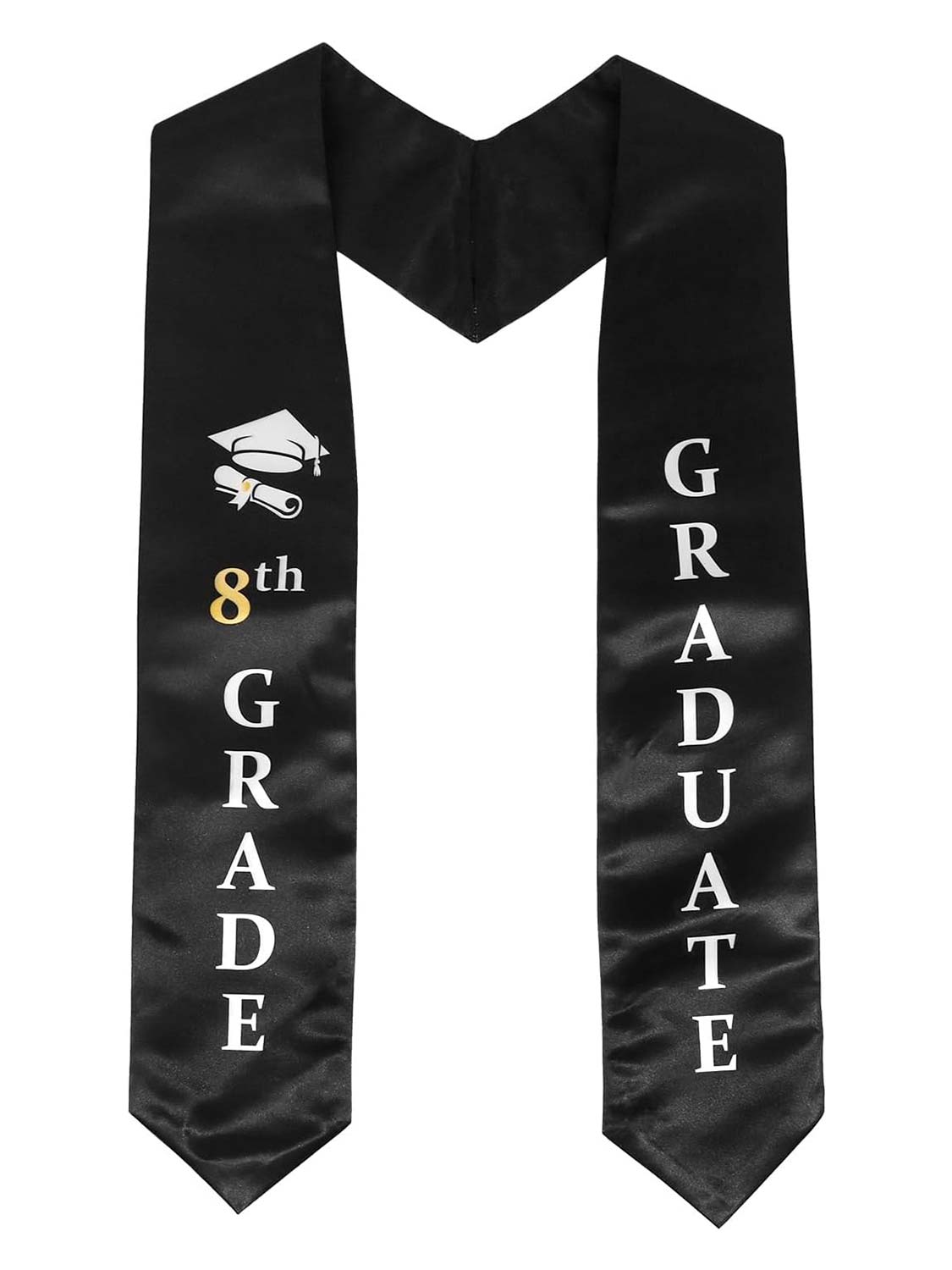 8th Grade Graduation Stole 60" for Middle School Graduation Ceremony- 3 Colors Available