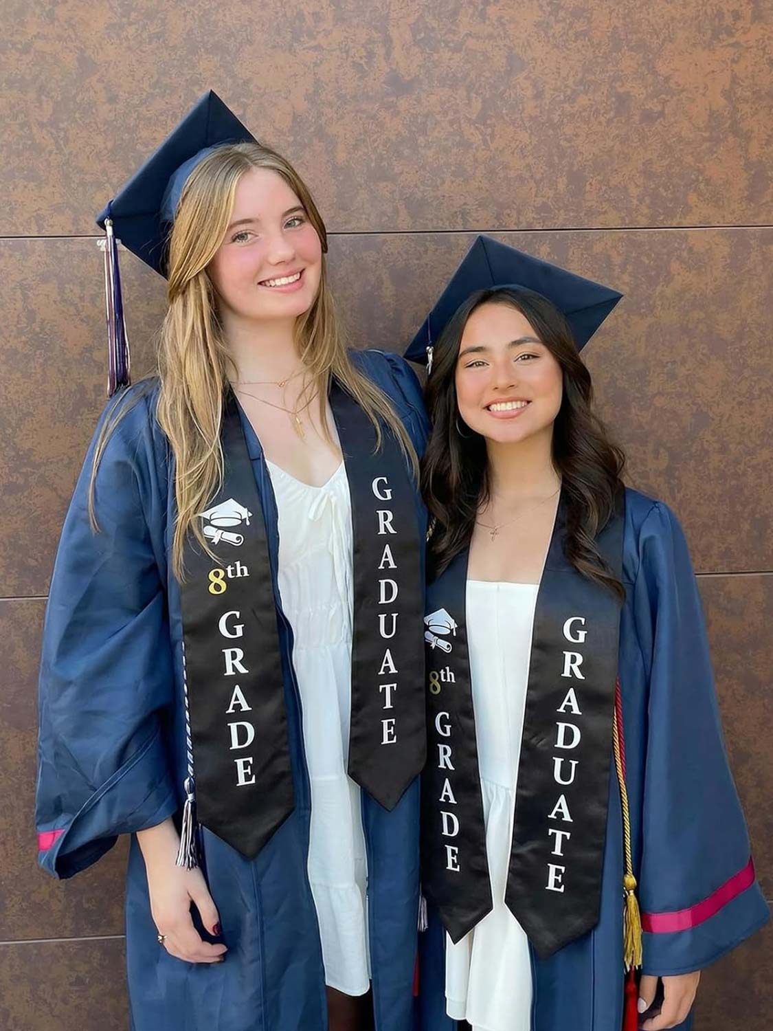 8th Grade Graduation Stole 60" for Middle School Graduation Ceremony- 3 Colors Available