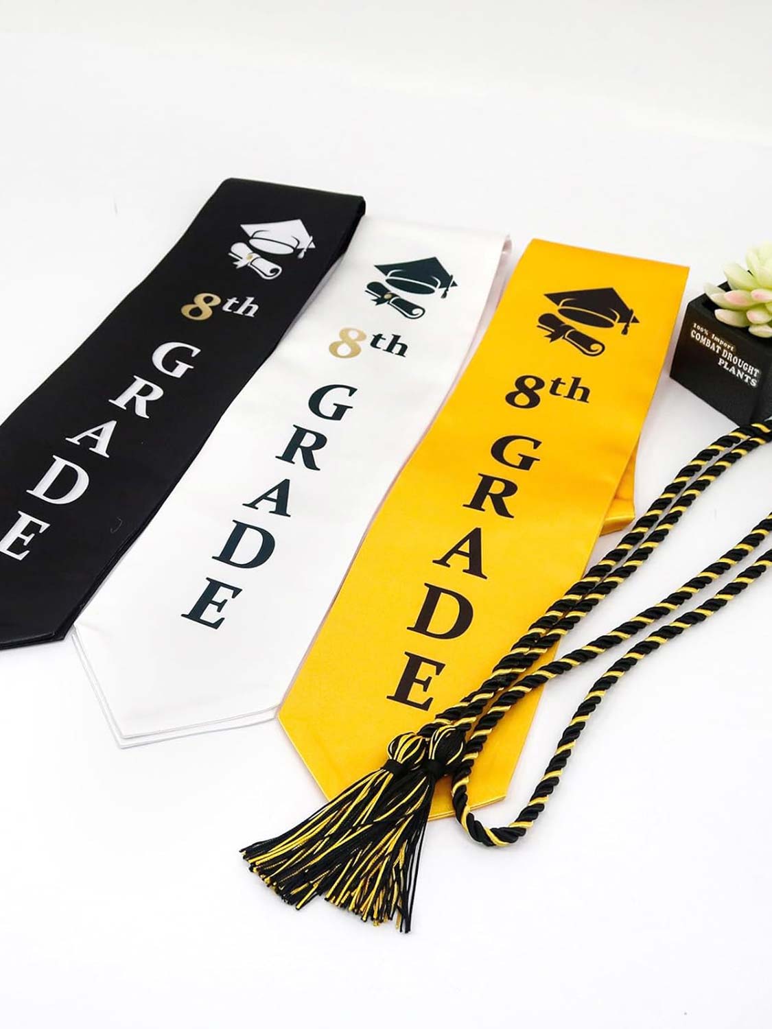 8th Grade Graduation Stole 60" for Middle School Graduation Ceremony- 3 Colors Available