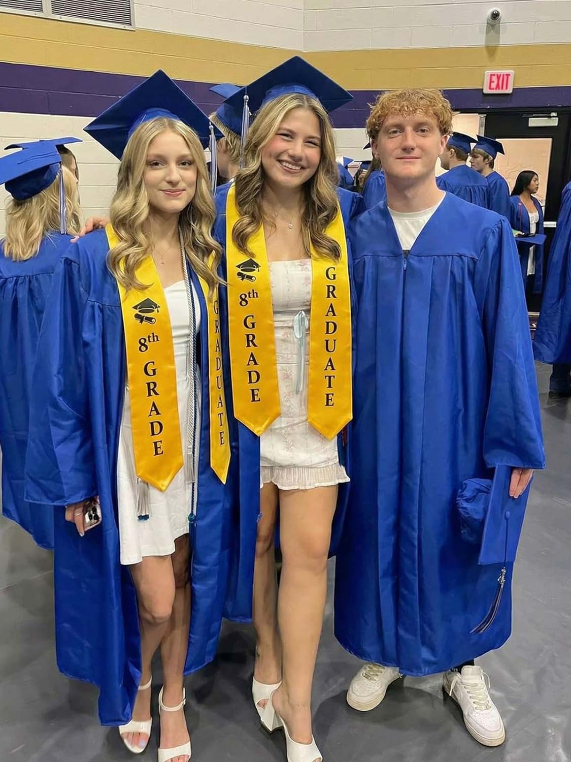 8th Grade Graduation Stole 60" for Middle School Graduation Ceremony- 3 Colors Available