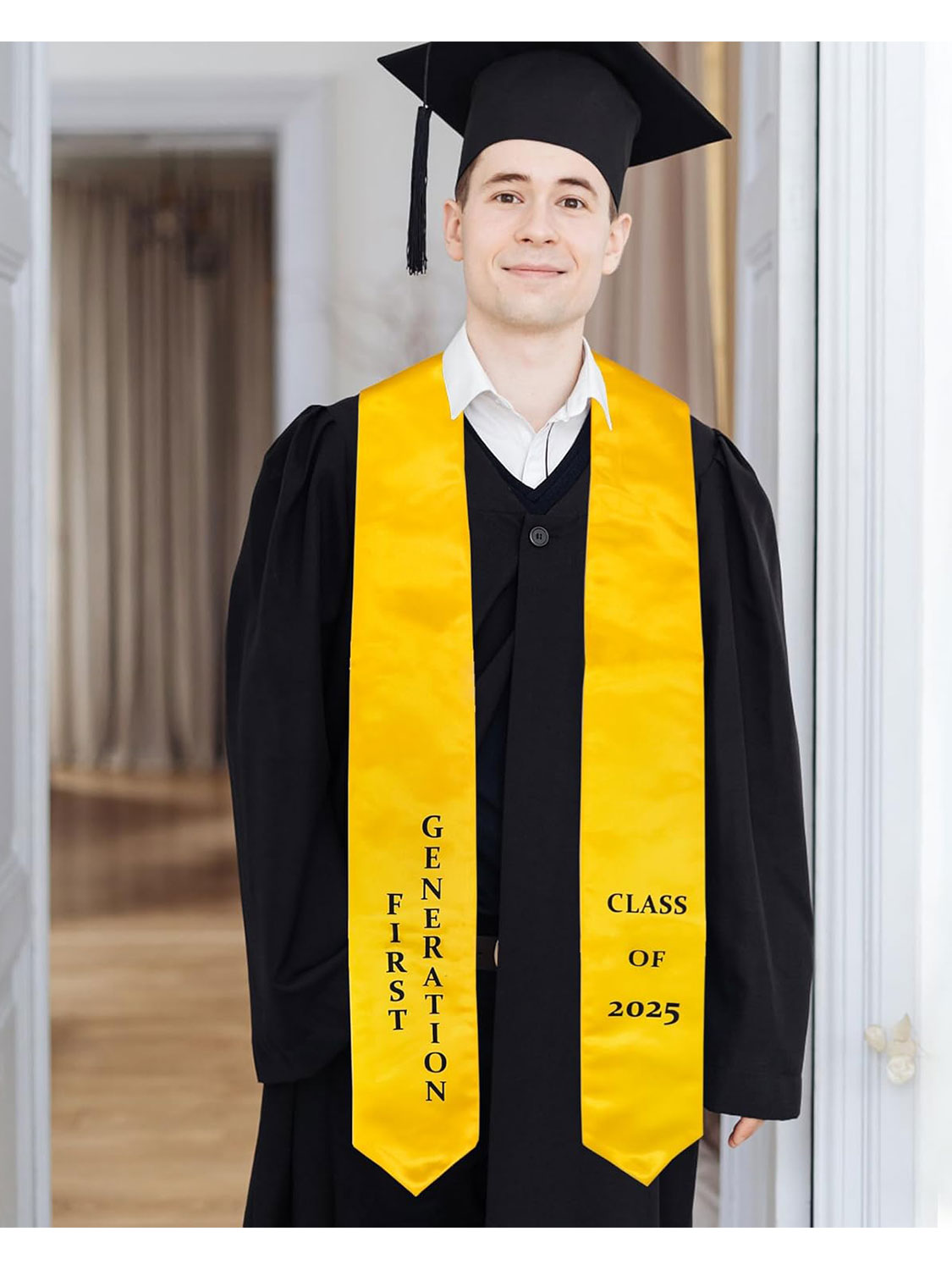 Class of 2025 First Generation Graduation Stole 72" for High School College Graduates - 2 Colors Available