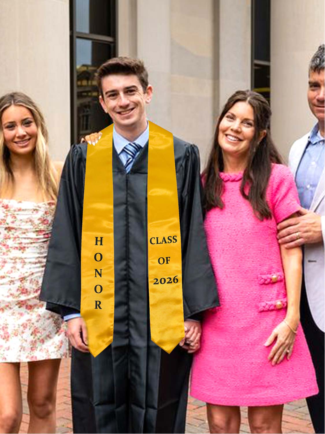 Class of 2026 Printed Valedictorian, Salutatorian & Honor Graduation Stole 72" - 2 Colors Available