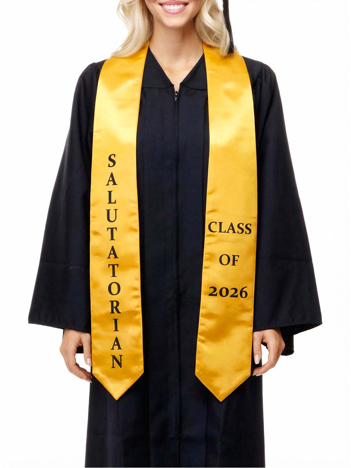 Class of 2026 Printed Valedictorian, Salutatorian & Honor Graduation Stole 72" - 2 Colors Available