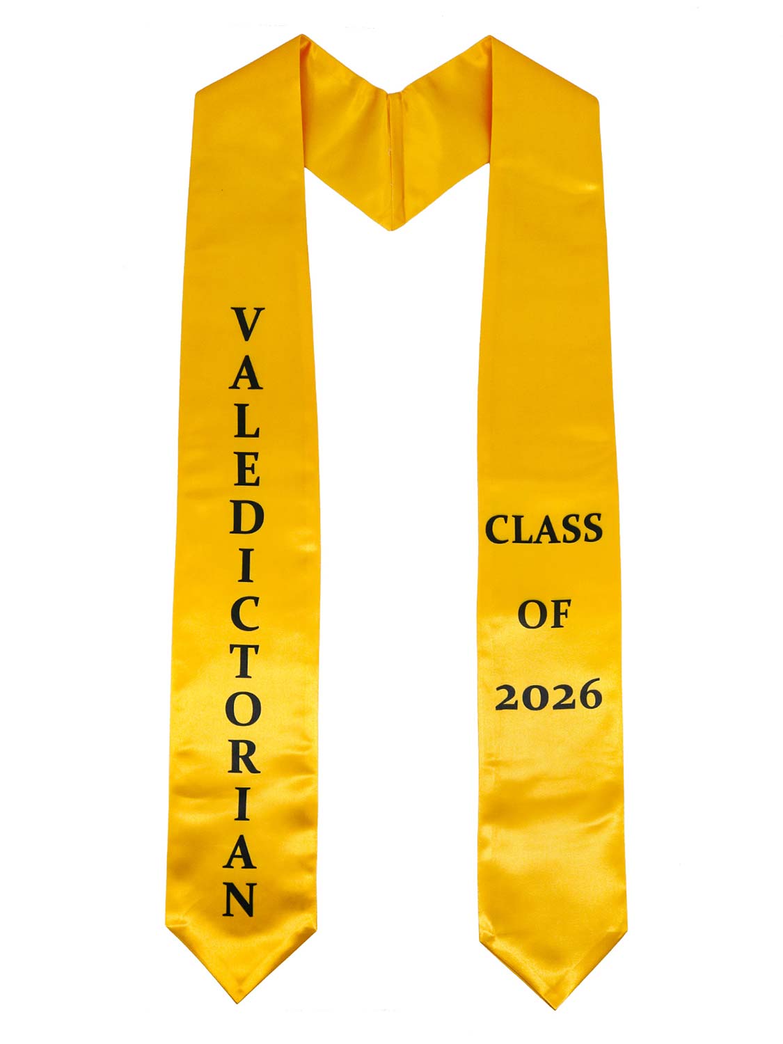 Class of 2026 Printed Valedictorian, Salutatorian & Honor Graduation Stole 72" - 2 Colors Available