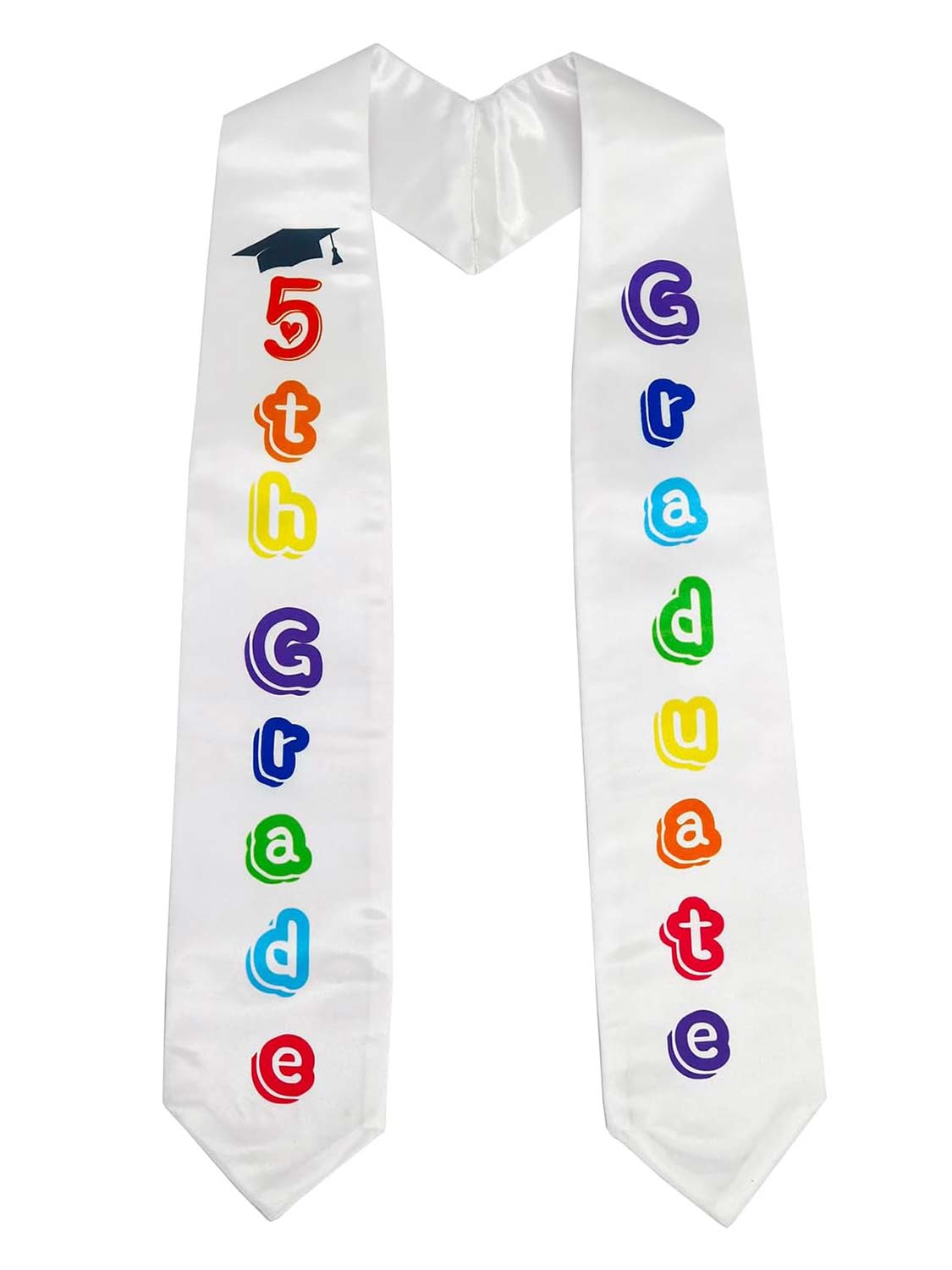 Graduation Stole 50" for 5th Grade Graduates - 3 Colors Available