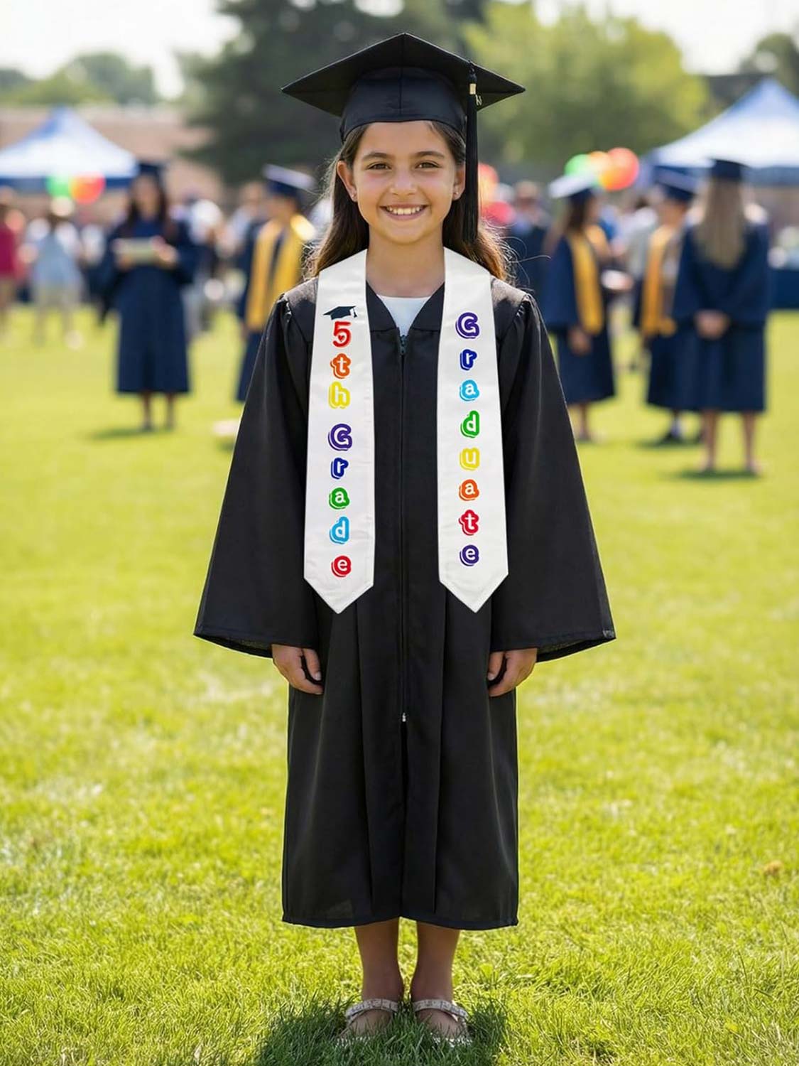 Graduation Stole 50" for 5th Grade Graduates - 3 Colors Available