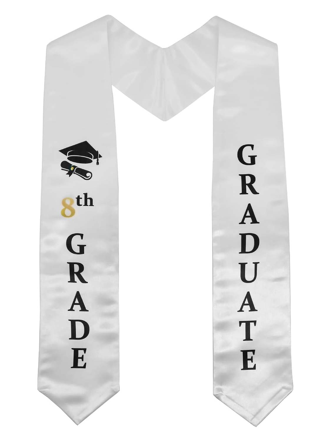 8th Grade Graduation Stole 60" for Middle School Graduation Ceremony- 3 Colors Available