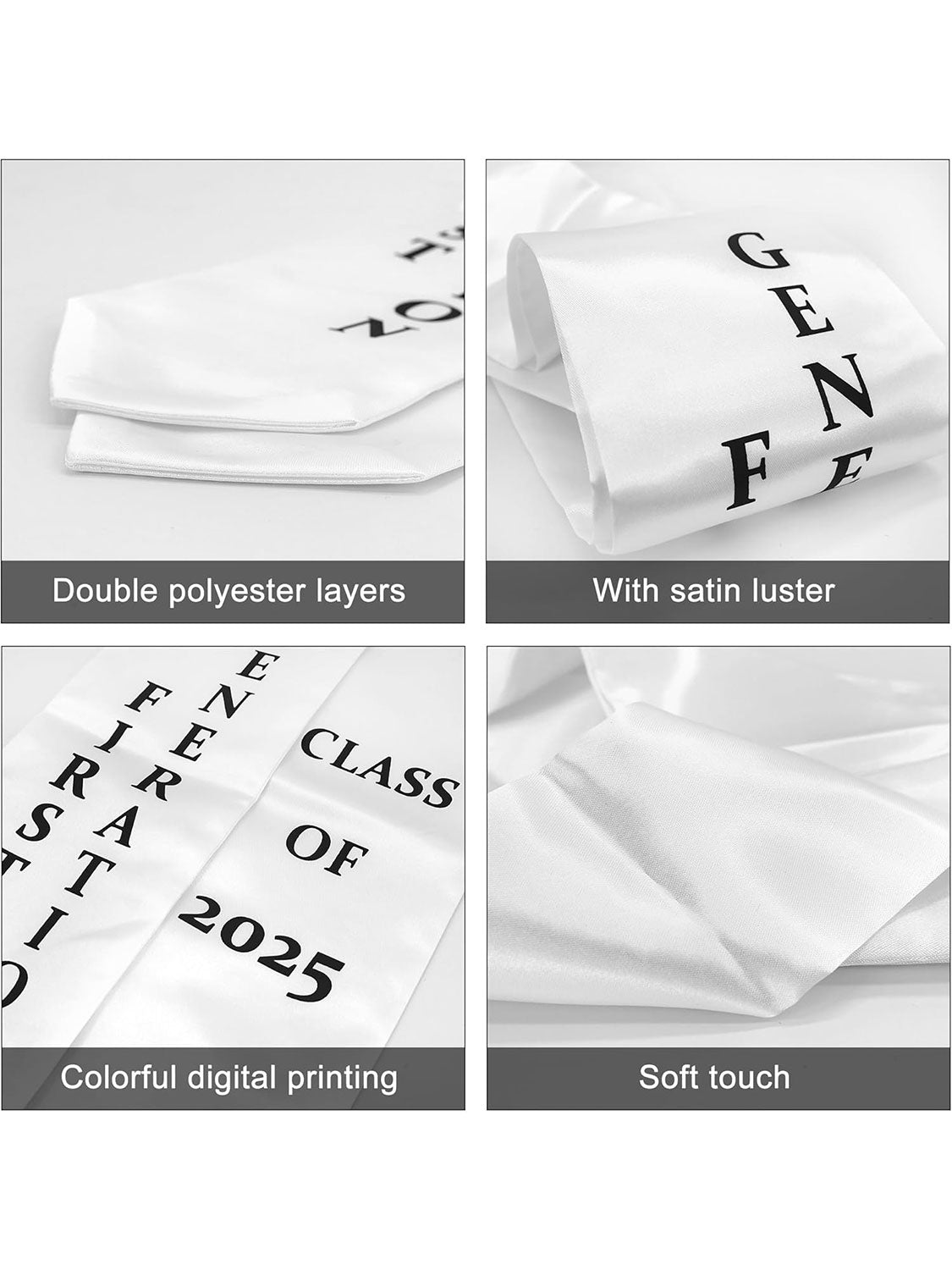 Class of 2025 First Generation Graduation Stole 72" for High School College Graduates - 2 Colors Available