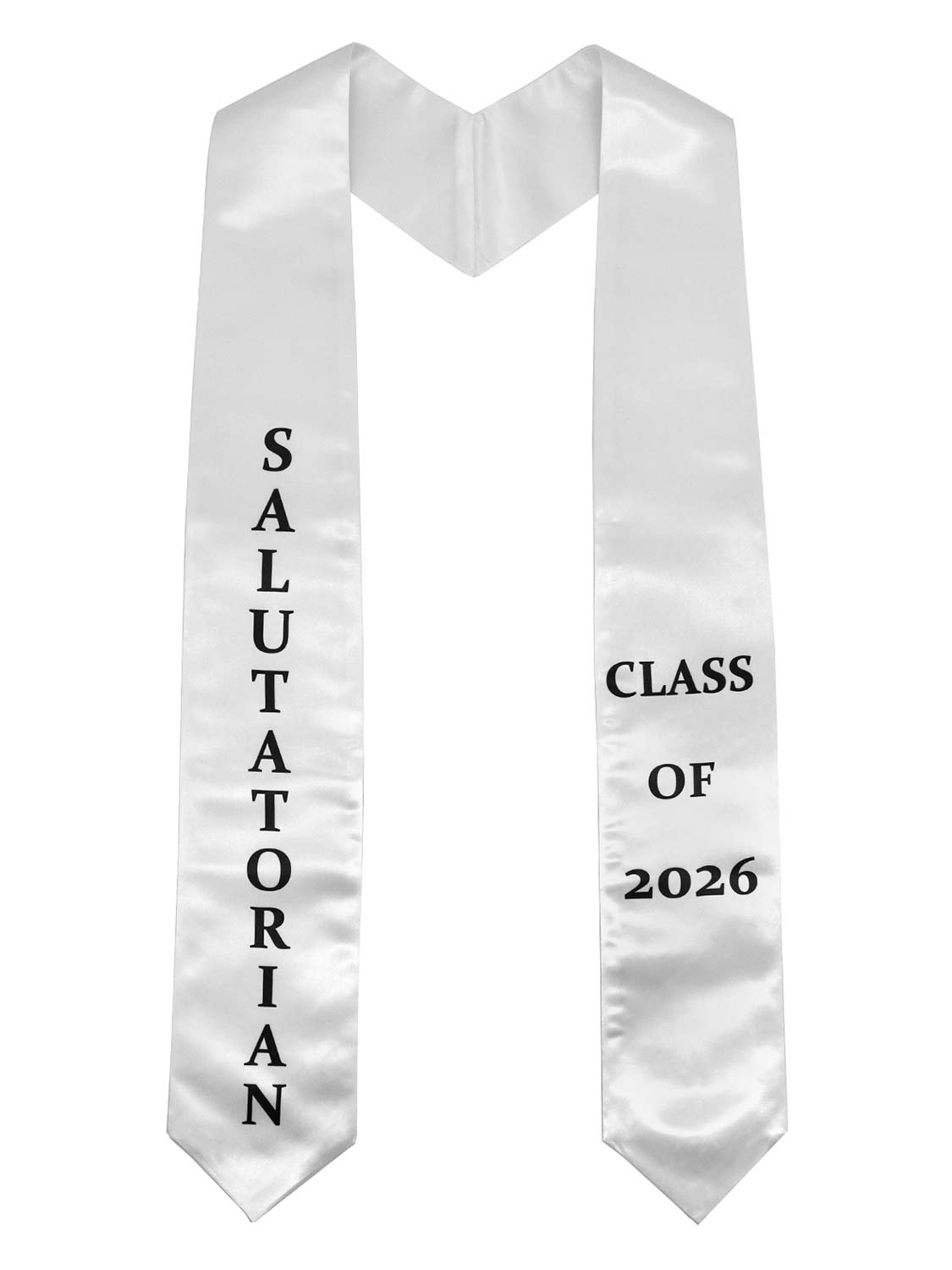 Class of 2026 Printed Valedictorian, Salutatorian & Honor Graduation Stole 72" - 2 Colors Available