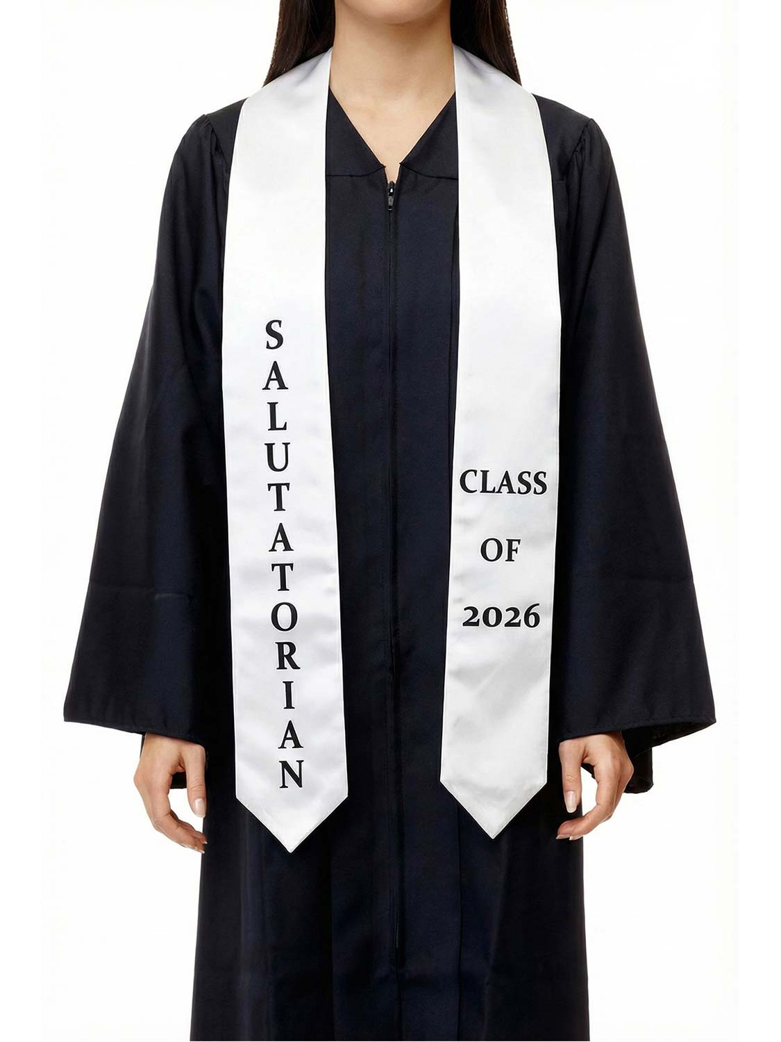 Class of 2026 Printed Valedictorian, Salutatorian & Honor Graduation Stole 72" - 2 Colors Available