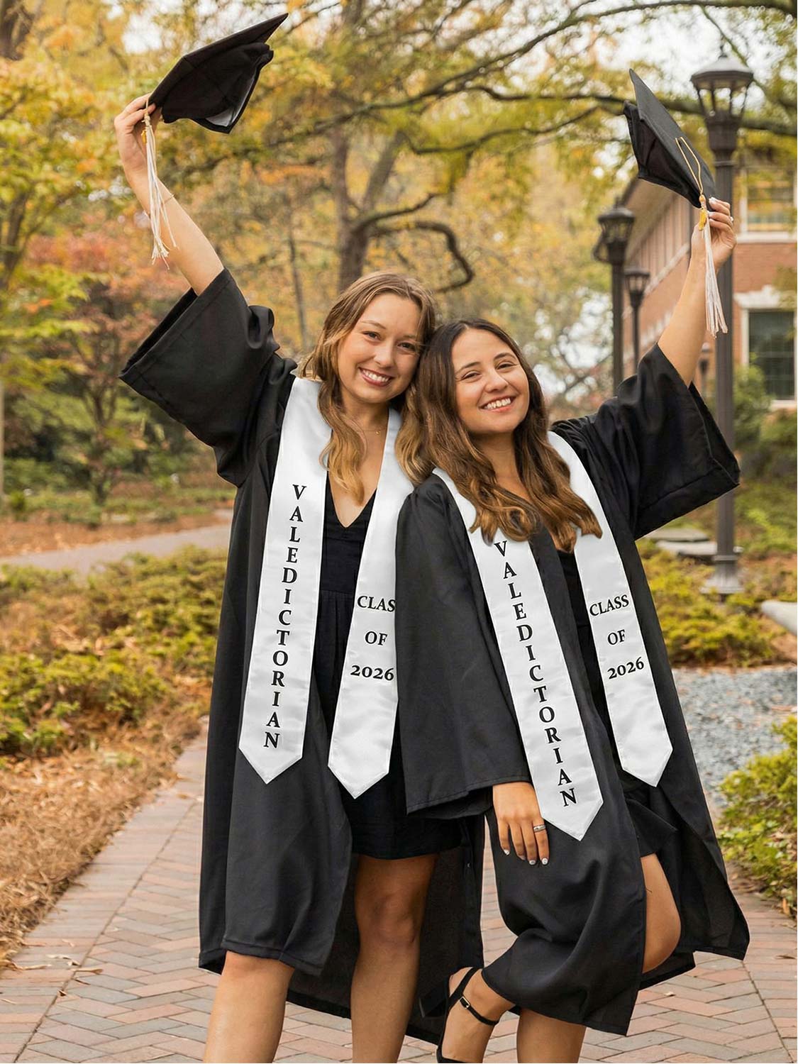 Class of 2026 Printed Valedictorian, Salutatorian & Honor Graduation Stole 72" - 2 Colors Available