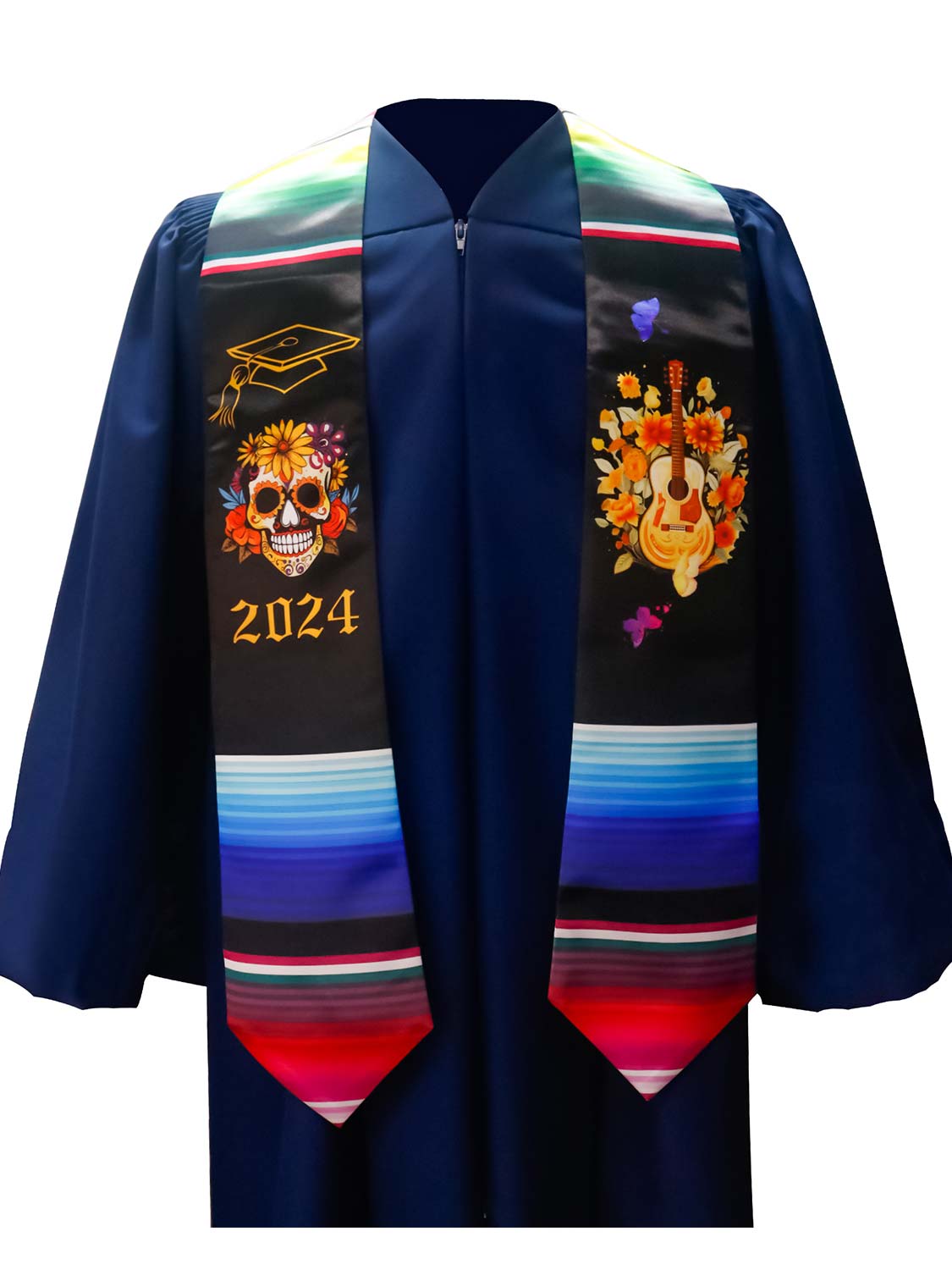 Class of 2024 Mexican Unisex Graduation Stole 72 - 2 Styles Available