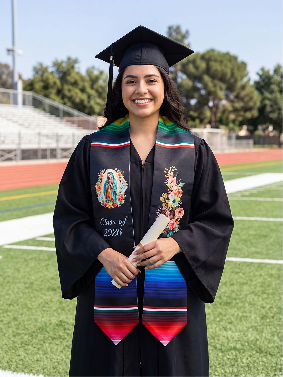 Class of 2026 Mexican Unisex Graduation Stole 72" - 2 Styles Available