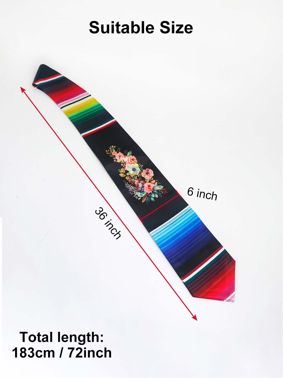 Class of 2026 Mexican Unisex Graduation Stole 72" - 2 Styles Available