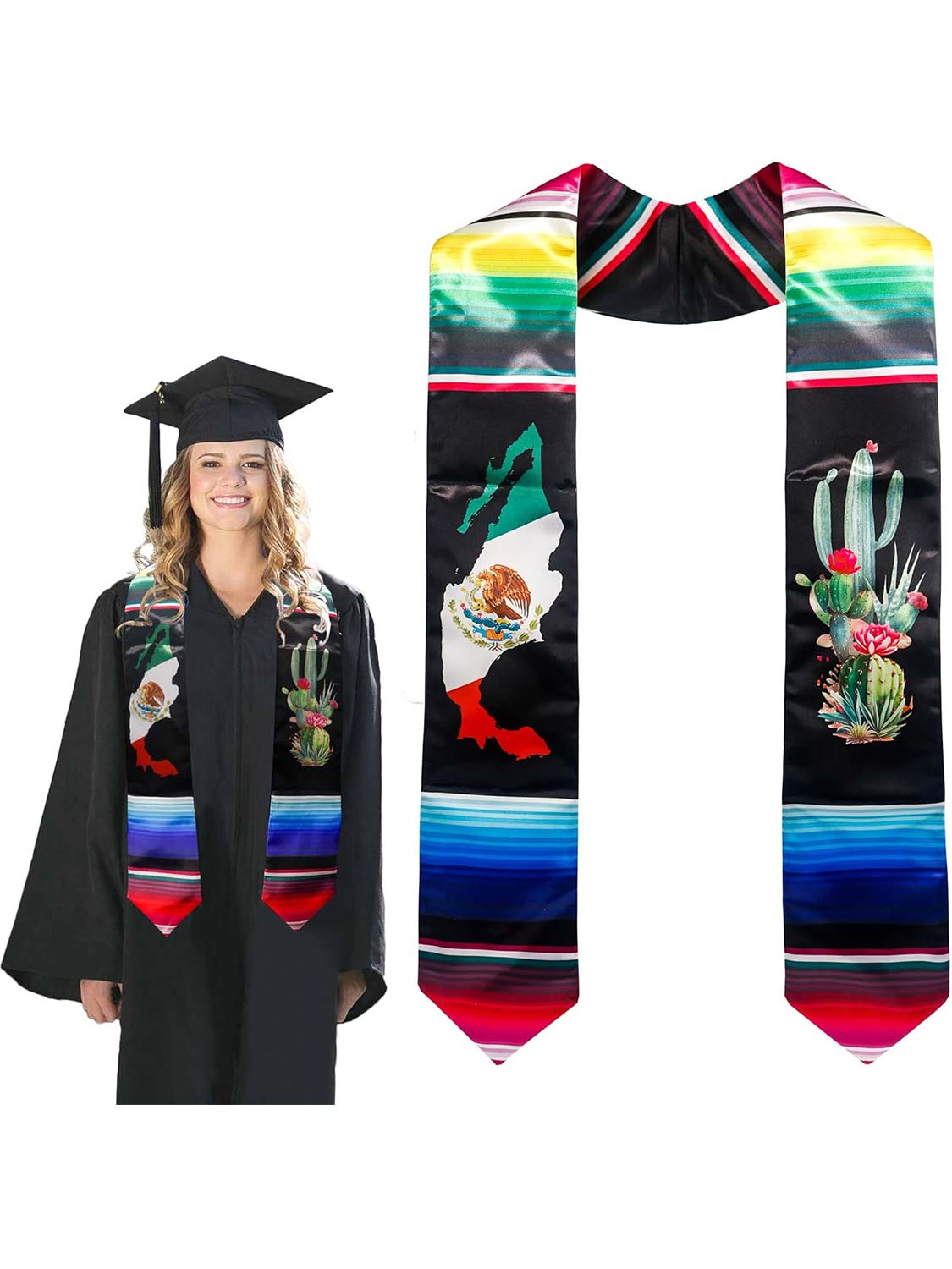 Class of 2024 Mexican Unisex Graduation Stole 72 - 2 Styles Available