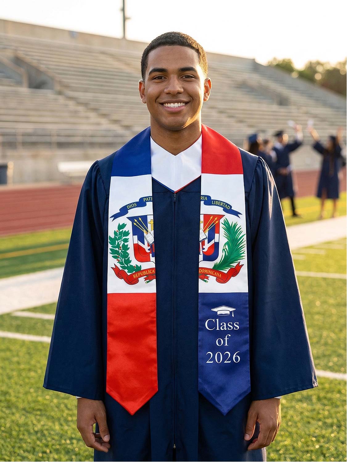 Class of 2026 Flag Graduation Stole for Adults 72" - 8 Styles Available