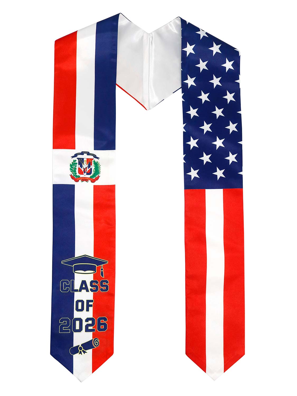 Class of 2026 Flag Graduation Stole for Adults 72" - 8 Styles Available