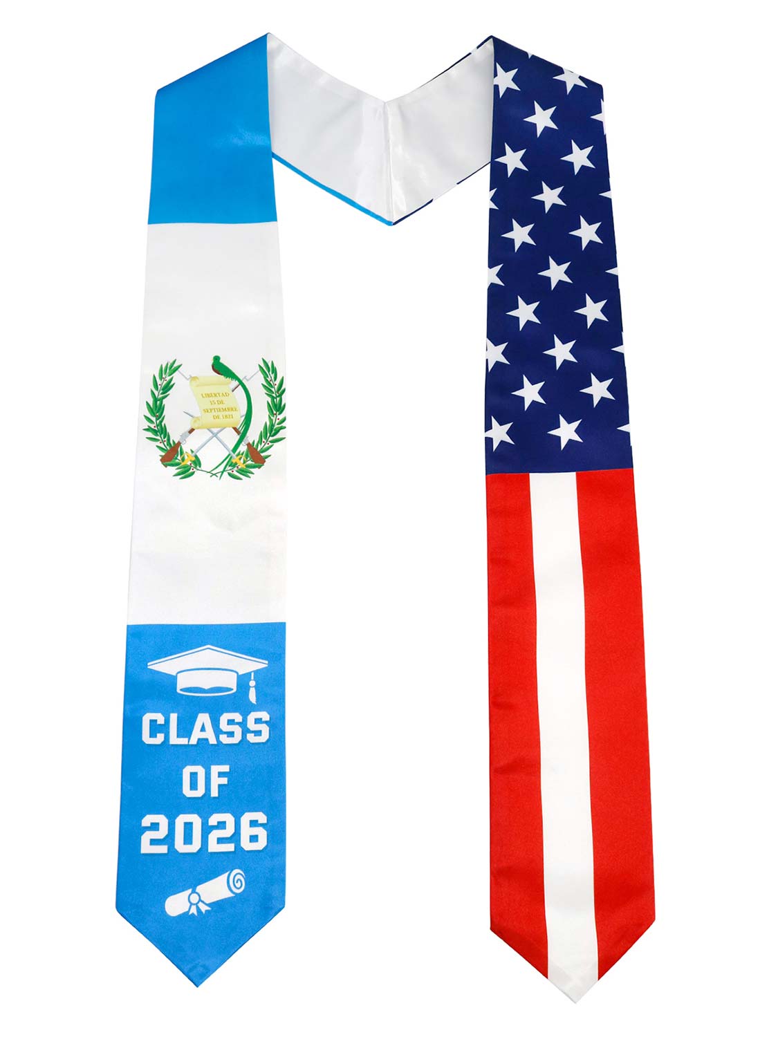 Class of 2026 Flag Graduation Stole for Adults 72" - 8 Styles Available