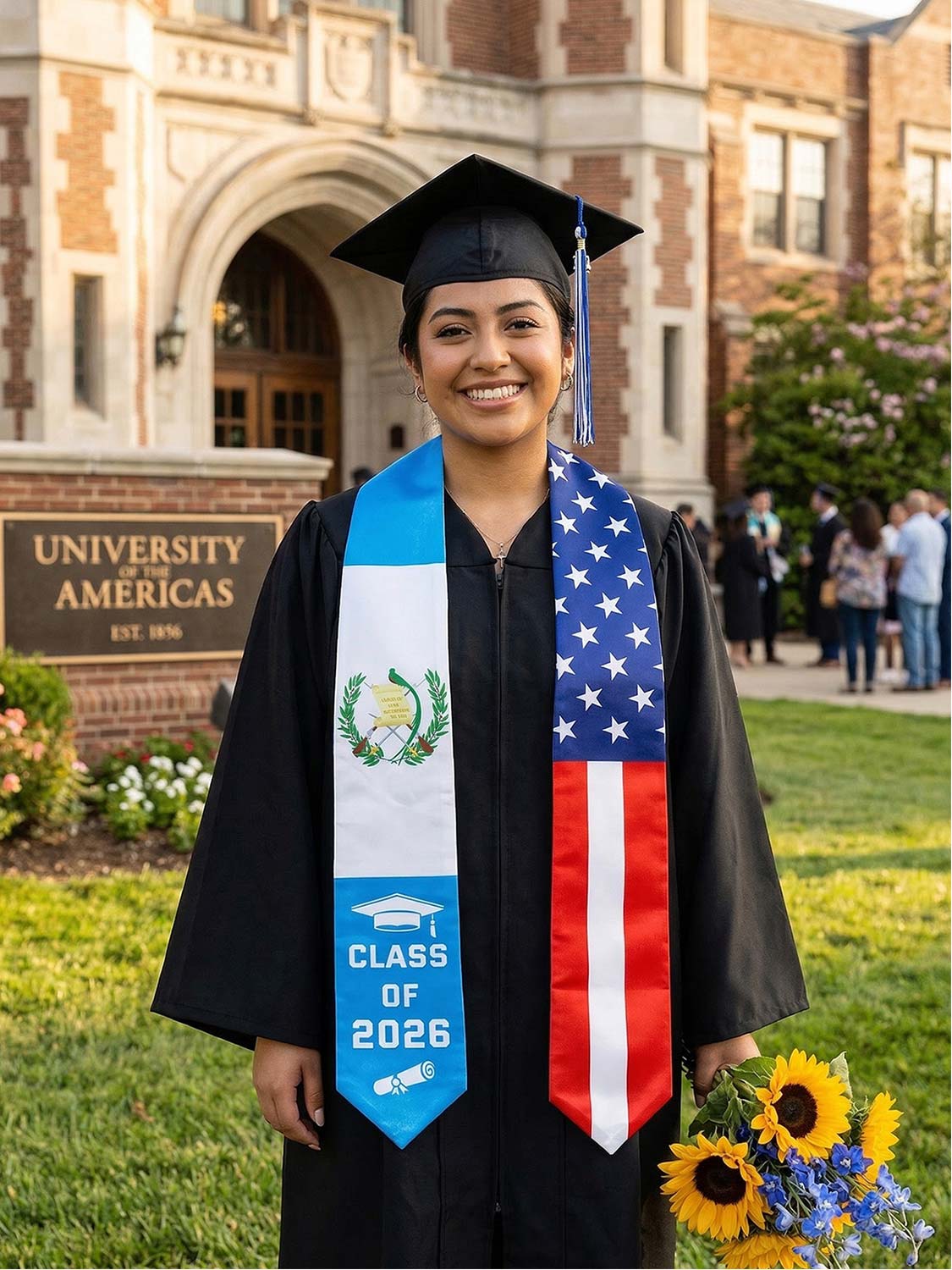Class of 2026 Flag Graduation Stole for Adults 72" - 8 Styles Available