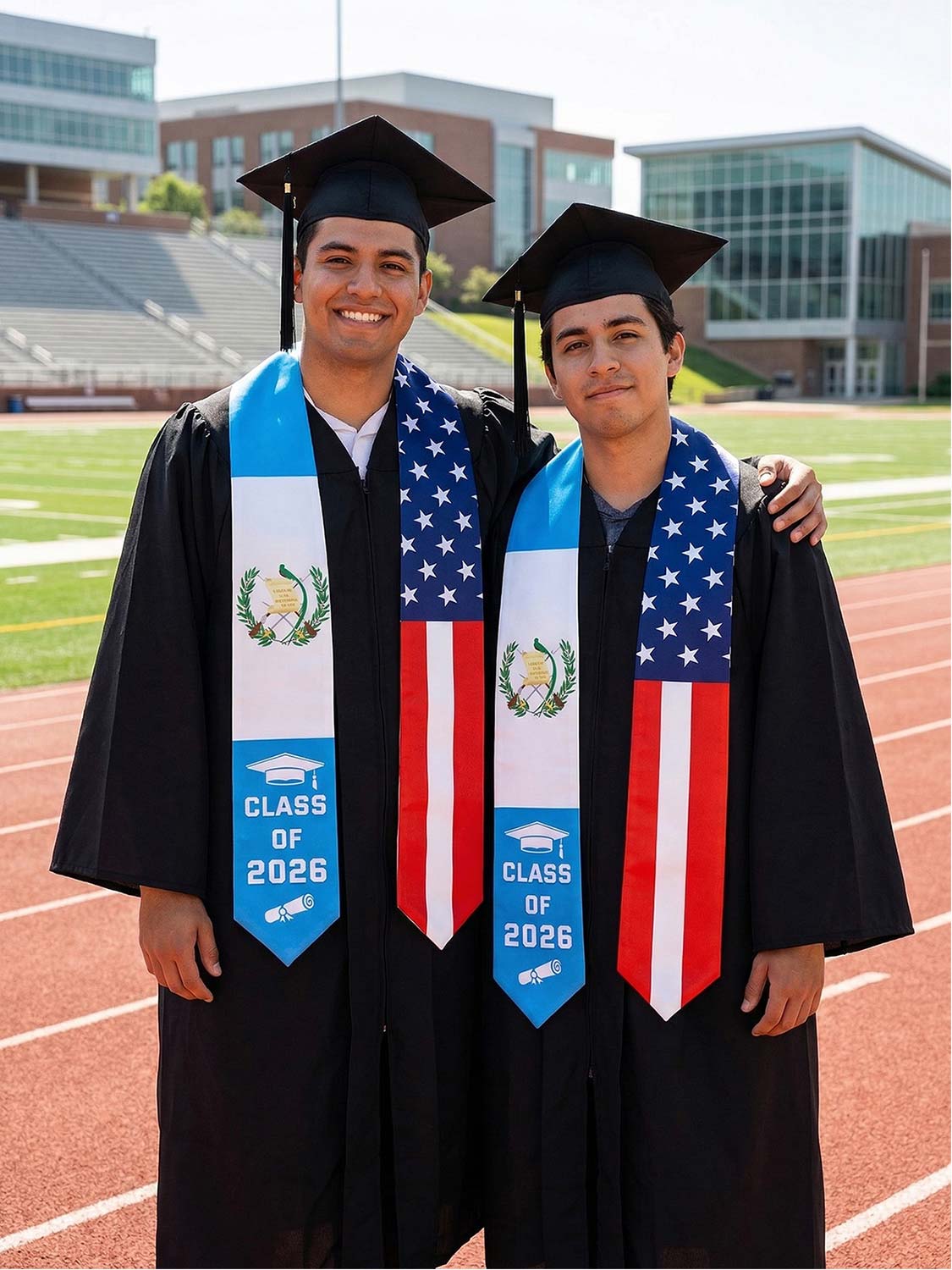 Class of 2026 Flag Graduation Stole for Adults 72" - 8 Styles Available