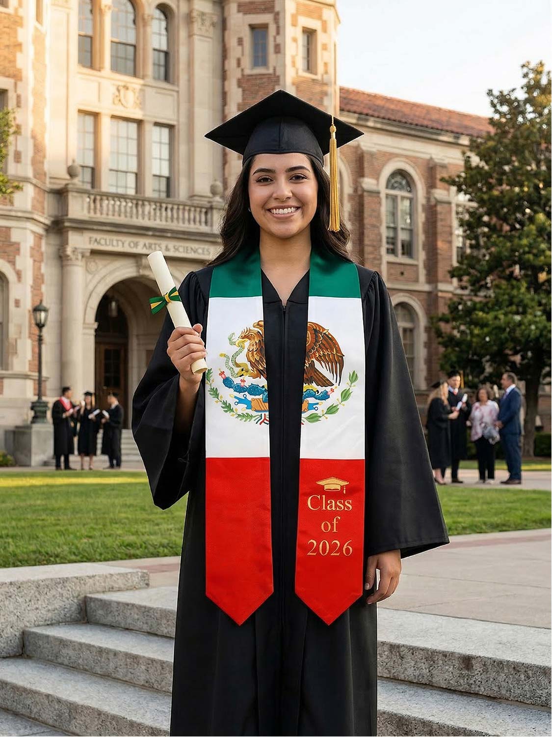 Class of 2026 Flag Graduation Stole for Adults 72" - 8 Styles Available