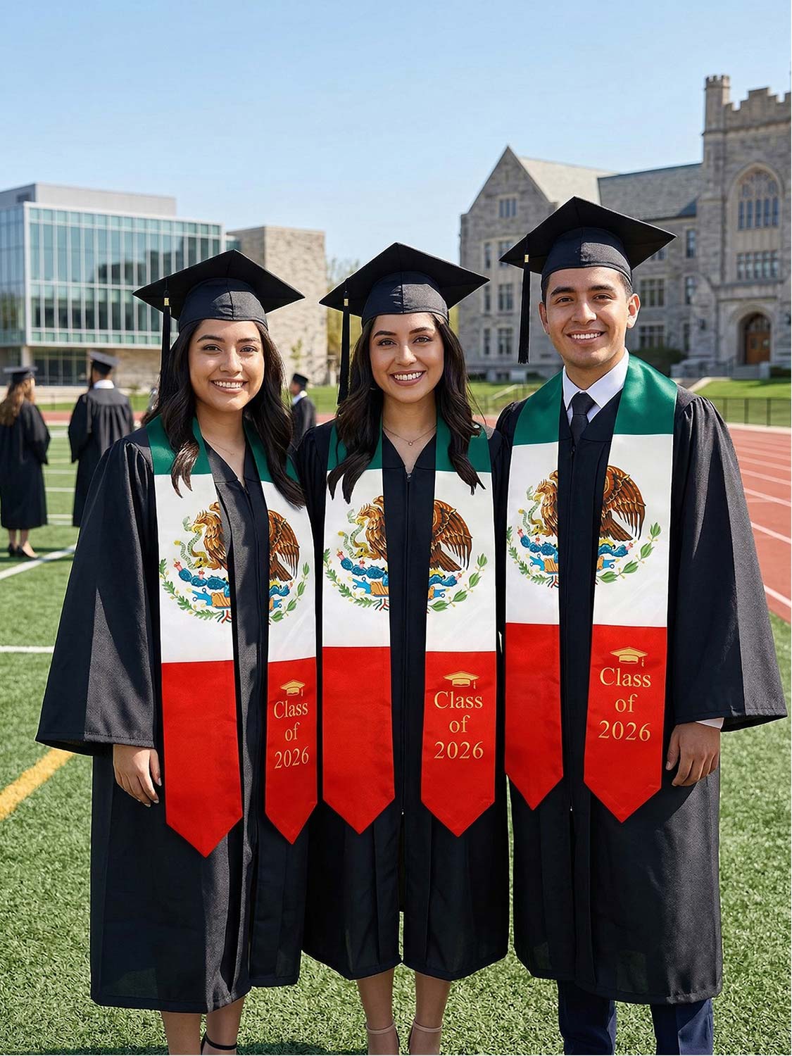 Class of 2026 Flag Graduation Stole for Adults 72" - 8 Styles Available