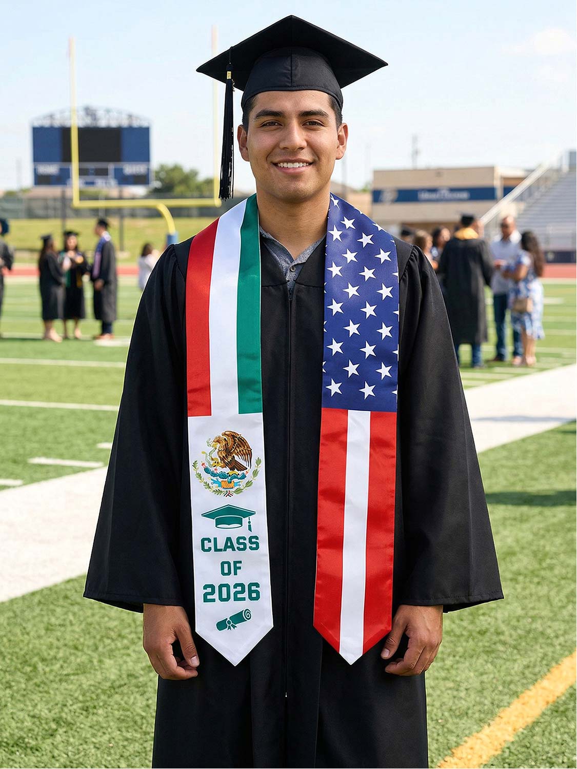 Class of 2026 Flag Graduation Stole for Adults 72" - 8 Styles Available