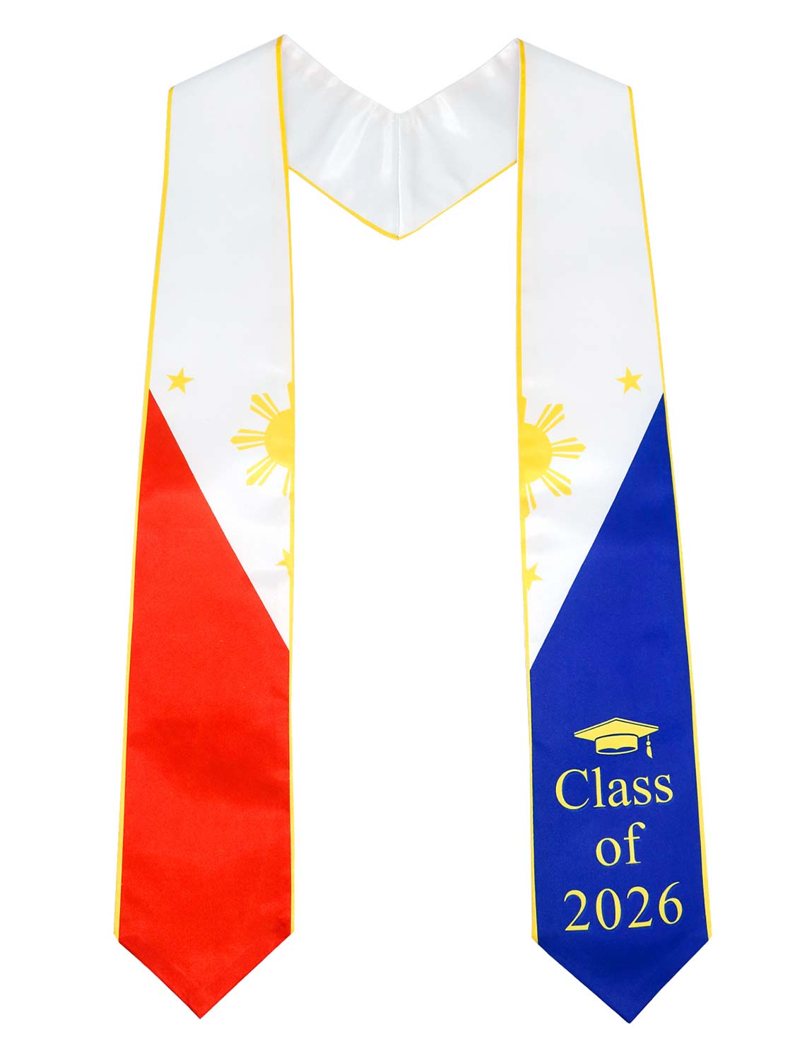 Class of 2026 Flag Graduation Stole for Adults 72" - 8 Styles Available