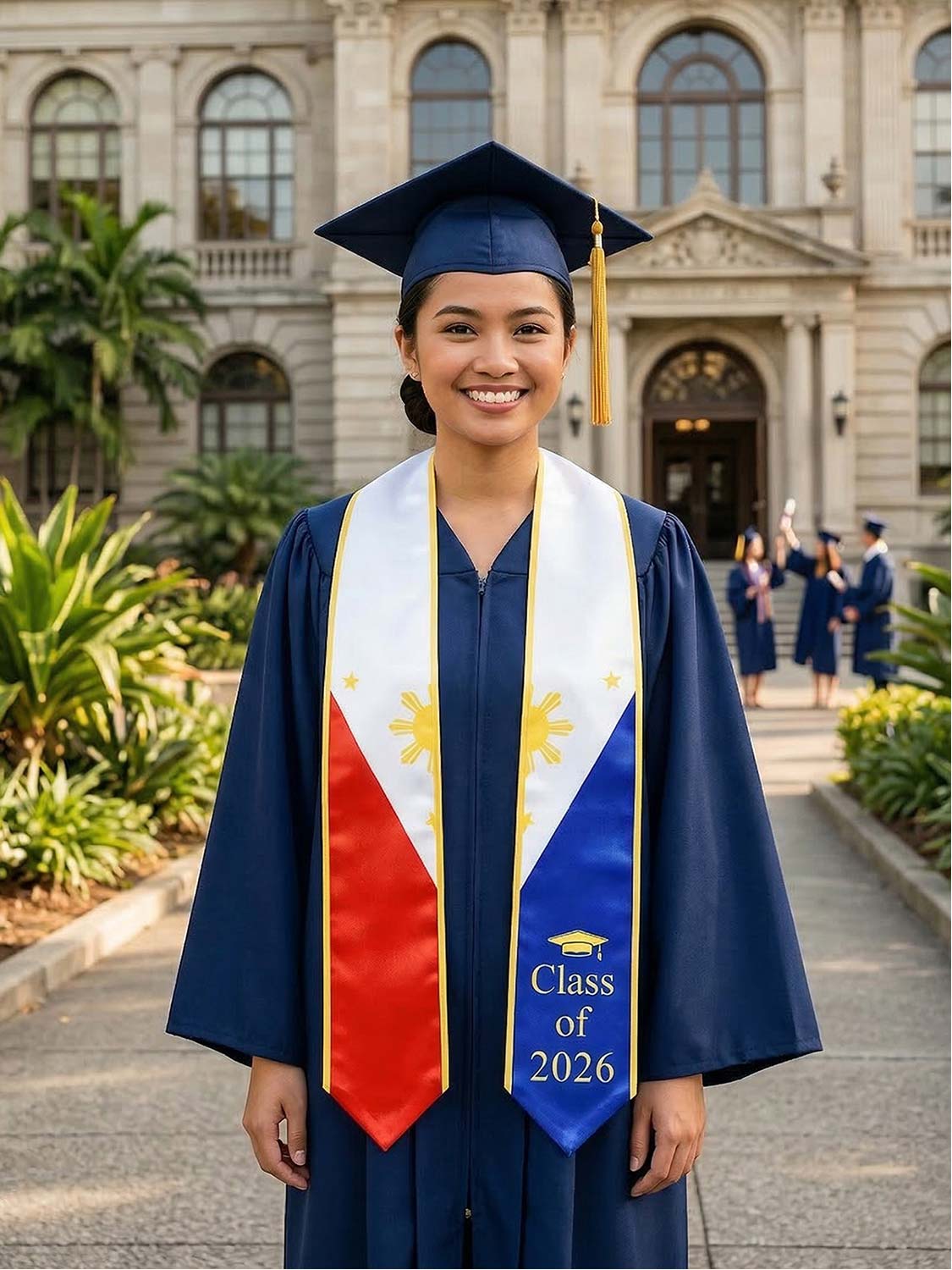 Class of 2026 Flag Graduation Stole for Adults 72" - 8 Styles Available