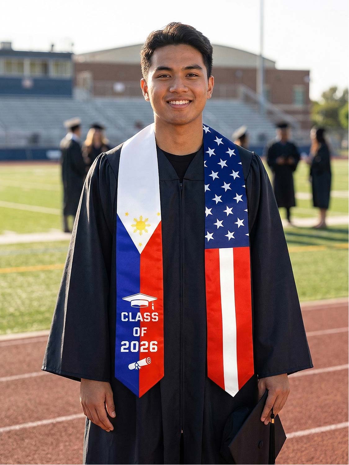 Class of 2026 Flag Graduation Stole for Adults 72" - 8 Styles Available