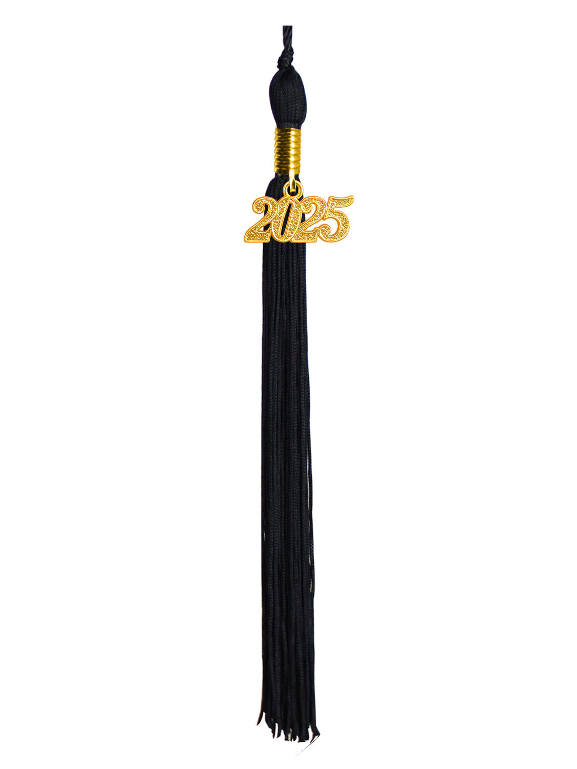 Graduation Single Color Tassel With 2025 Gold Year Charm