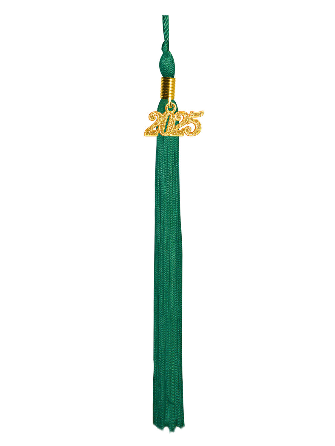 Graduation Single Color Tassel With 2025 Gold Year Charm