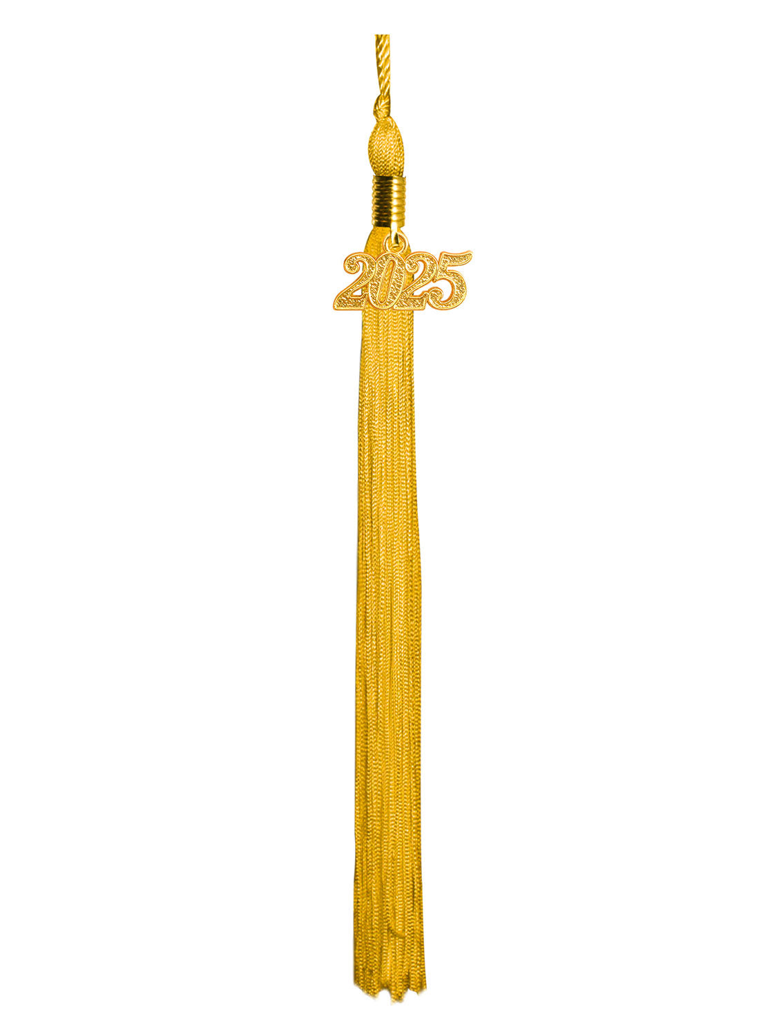 Graduation Single Color Tassel With 2025 Gold Year Charm