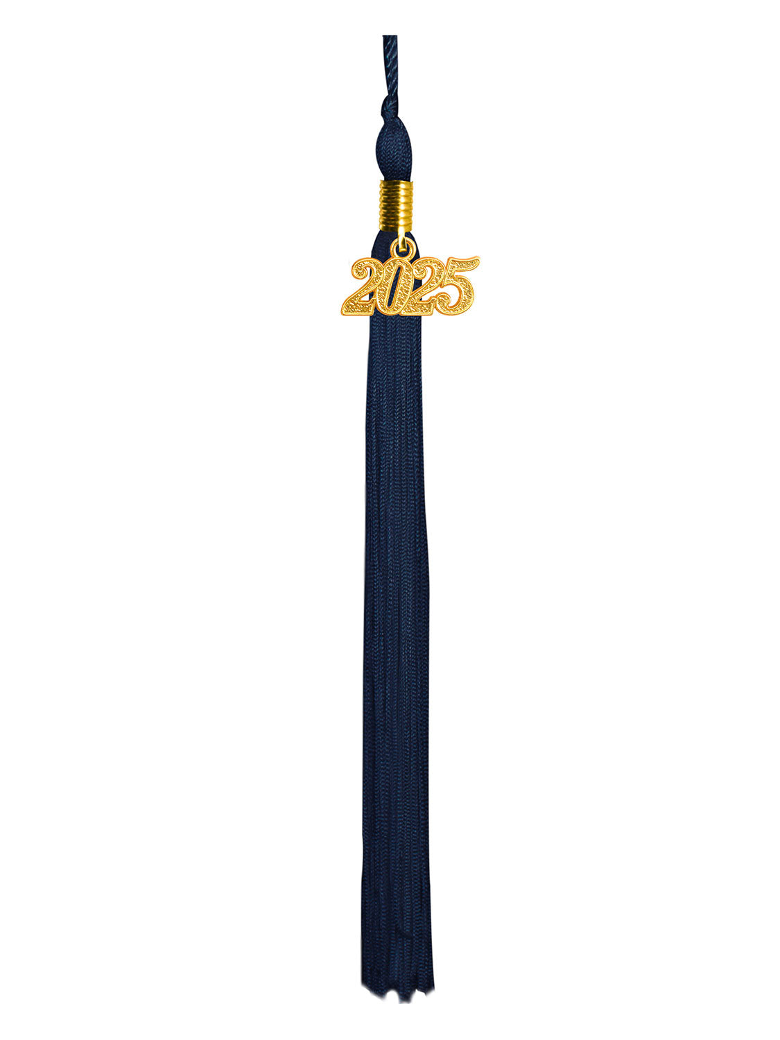 Graduation Single Color Tassel With 2025 Gold Year Charm