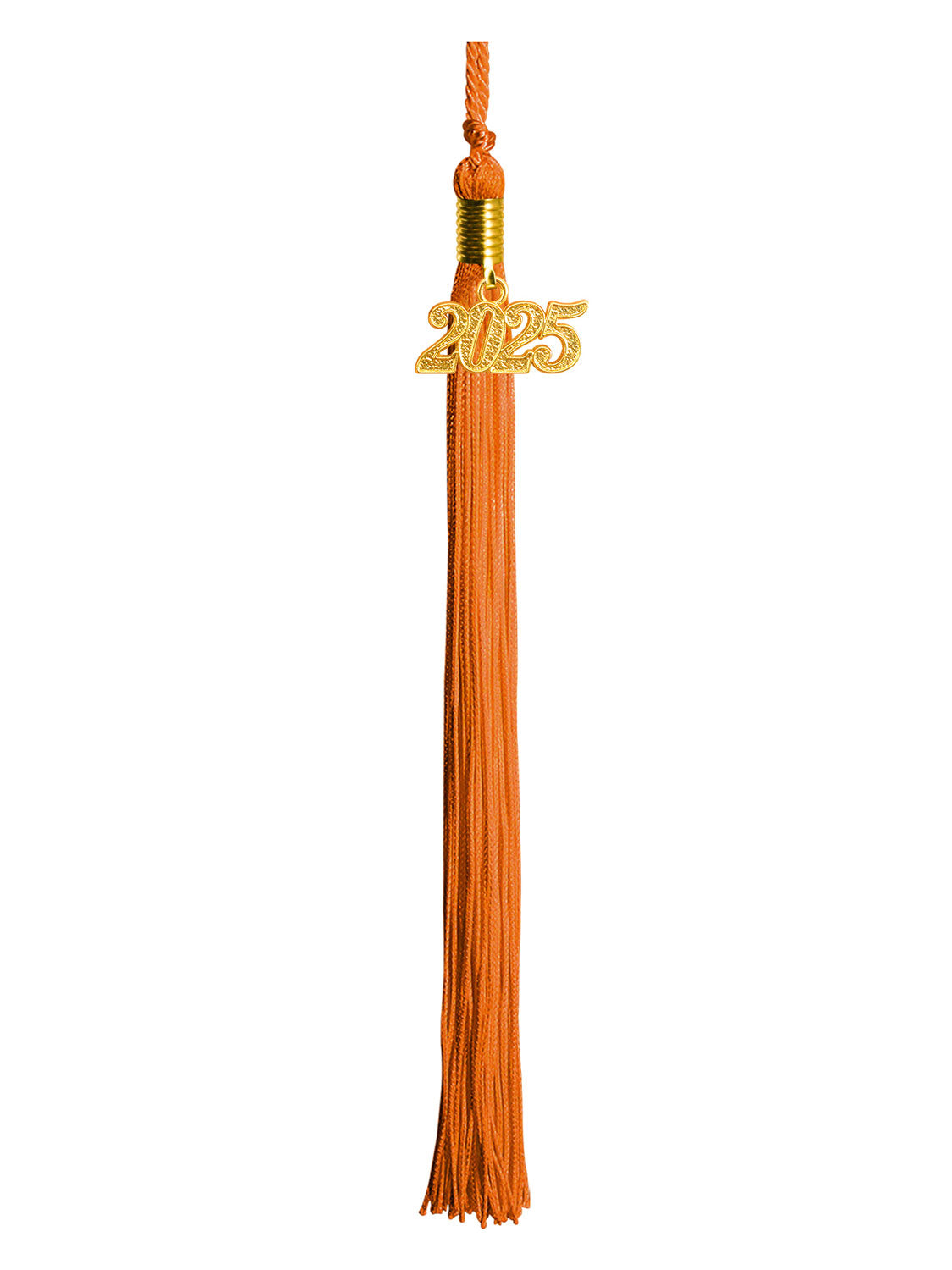 Graduation Single Color Tassel With 2025 Gold Year Charm