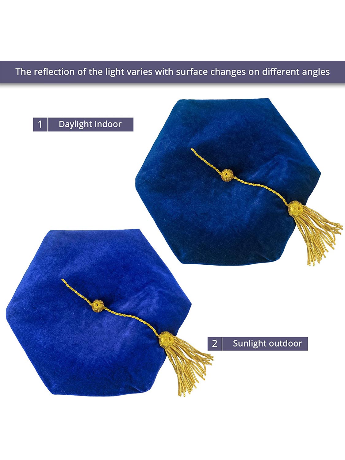 Blue Academic Doctoral Tam - 6/8 Sides Available