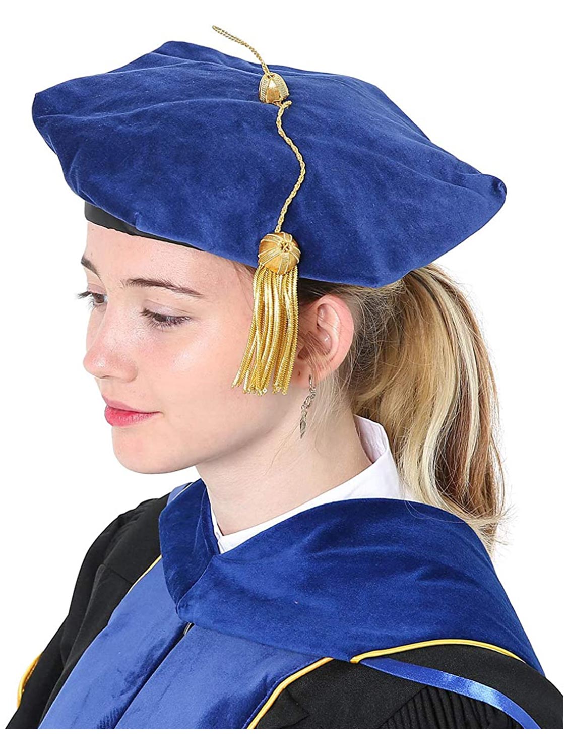 Blue Academic Doctoral Tam - 6/8 Sides Available