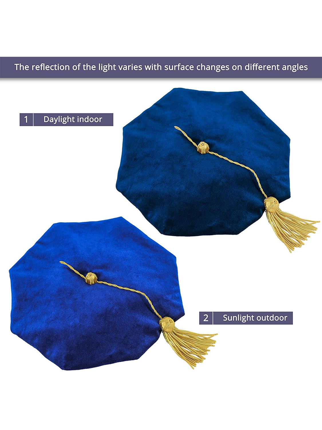 Blue Academic Doctoral Tam - 6/8 Sides Available